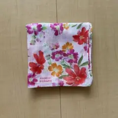 ナカノヒロミチ ガーゼハンカチ 大判ハンカチ 花柄　55×55