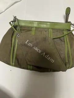 大分2 希少柄Les sacs Adam レスサクスアダム⭐︎グリーンカラー