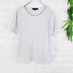 ラエフ【2S】半袖ストレッチTシャツ ブラウス 重ね着調 肌触り 春夏 古着