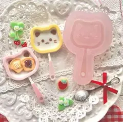 シリコンモールド　猫フェイス　プレート　シャカシャカ　シェイカーモールド　レジン