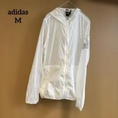 adidas フード付きウィンドブレーカー ラッシュガード　ホワイト　L