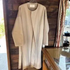 index ベージュ ロングコート