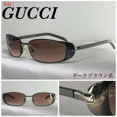 (極美品!)GUCCI グッチ ロゴ ダークブラウン系 サングラス