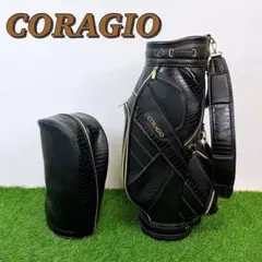 美品CORAGIOコラッジオのキャスター付キャディバック　ゴルフ練習場や移動に コラッジオ CORAGIO キャディバッグ 白 ホワイト レッド ゴルフ