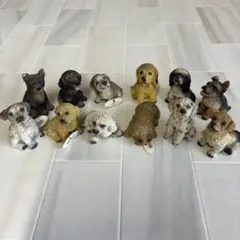 犬の置物　犬ミニチュア　12体セット