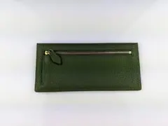 【新品未使用】本革スリム財布　グリーン　緑