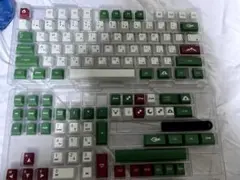 緑と白のキーキャップセット　KEYCAP