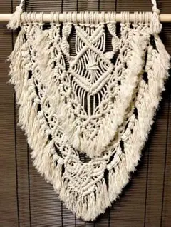 ハンドメイド　タペストリー　ハワイ　サーフ　インテリア　マクラメ編み