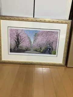 キャロルコレット　SAKURA 午後の桜路　銅版画 キャロルコレット SAKURA 午後の桜路 銅版画