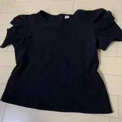 SHEIN フリル袖 黒 半袖 トップス 11-12Y