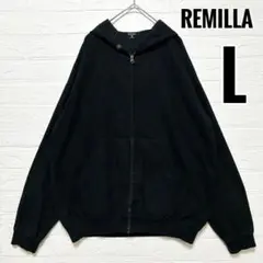 レミーラ REMILLA パーカー　黒　ジップアップ　無地　2017 【L】