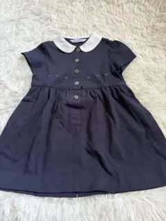 ⭐️美品⭐️❣️ファミリア❣️襟付きワンピース ネイビー 100cm