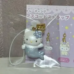 <新品\キティ トレーディングマスコットストラップ໒꒱· ゜マーメイドブルー
