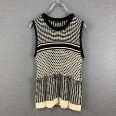allureville ジャガード編みノースリーブプルオーバー 2 アイボリー