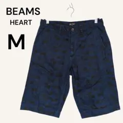 ビームスハート 花柄ショートパンツ ハーフパンツ 総柄 M 綿100%