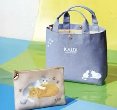 カルディ　ネコバッグ　＆　メッシュポーチ　2点　タグ付新品