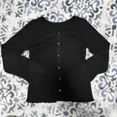 【GU】 2WAYメローカーディガン長袖 L ブラック