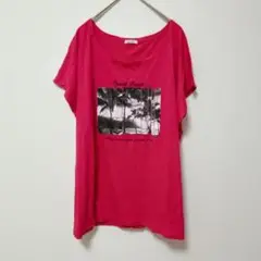 アンセル【3L】半袖Tシャツ/綿100% プリントロゴ ビビットカラー
