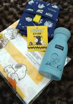 【新品】SNOOPY ステンレスボトル＆手ぬぐい＆エコバッグ 3点セット