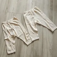 【美品】ユニクロ　クリーム色 スパッツ サイズ120　2枚