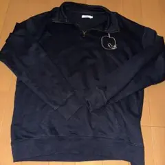 graniph ネイビー half zip sweater