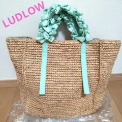LUDLOW ラドロー クレープハンドルバッグ カゴバッグ 水色