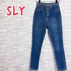 SLY クラップ ハイウエスト アンクル スリム デニム