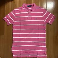 Polo by Ralph Lauren ピンク ストライプ ポロシャツ S
