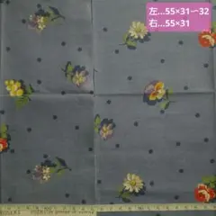 YUWA小関鈴子バラパンジーフラワードットパープルミニカット2枚