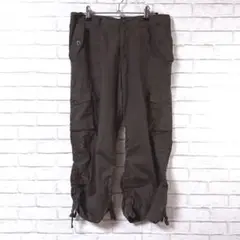 【チャームベリーチック】カーゴハーフパンツ 40サイズ 裾ドローコード付き 茶