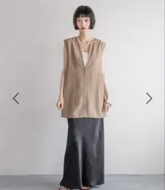 ローリーズファーム　バスケットベスト　ベージュ