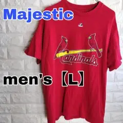 D34【Majestic】半袖Tシャツ MOLINA 4【メンズL】赤