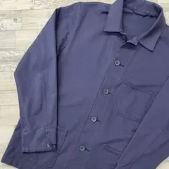 ネイビー カバーオール ボタン付き　Mサイズ