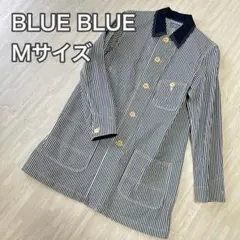 【美品】BLUE BLUE ヒッコリーストライプショップコート Mサイズ