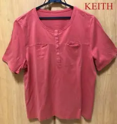 《✨送料込✨》キース 半袖 カットソー Tシャツ サーモン レッド 赤 XL