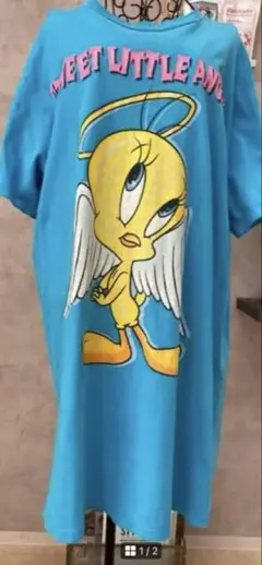 ルーニーテューンズロングTシャツワンピース