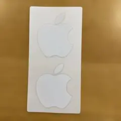 Appleロゴ ステッカー 2枚入り ホワイト
