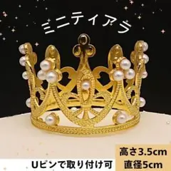 ゴールド　ミニティアラ　ケーキ ぬいぐるみ 王冠 ティアラ　撮影