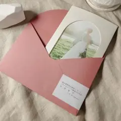 結婚式招待状セット ピンク封筒付き