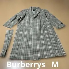新品未使用バーバリーズBurberrys綿麻ガウンメンズMオールドバーバリー