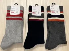 UNIQLO メンズソックス メンズ靴下 パイルライン 25-27㎝ 3足