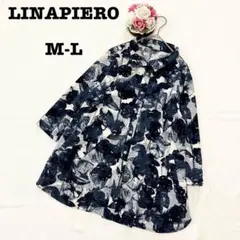 LINAPIERO リナピエロ　レディース　長袖チュニック　シャツ　総柄　M-L