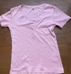 ユニクロ　シャツ　薄いピンク　Mサイズ