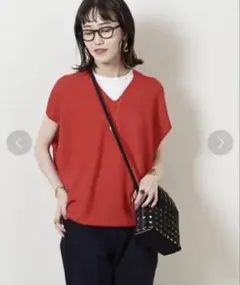 UNITED ARROWS バックボリューム フレンチスリーブ ニット
