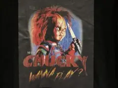 チャイルド・プレイ CHUCKY チャッキー 刺繍ロゴ　バックプリント　Tシャツ