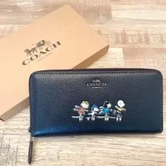 ✨人気商品✨コーチ coach ピーナッツコラボ ラウンドファスナー長財布