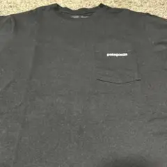 patagonia 半袖Tシャツ 黒 ポケット付き バックプリント