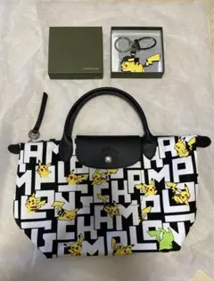 希少【新品】ロンシャン スカーフ ポケットモンスター コラボ ブラック ホワイト 希少【新品】ロンシャン スカーフ ポケットモンスター コラボ
