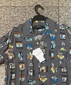アロハシャツ　スペース　宇宙　総柄　柄シャツ　派手シャツ　スター