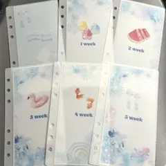 【夏限定デザイン❣️】貯金リフィル5週分セット saving weekly 韓国
